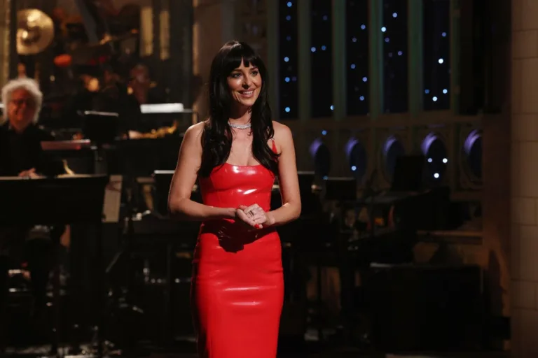 SATURDAY NIGHT LIVE -- Episode 1906 -- Pictured: Host Dakota Johnson during the monologue on Saturday, October 3, 2026 -- (Photo By Rosalind O' Connor/NBC)