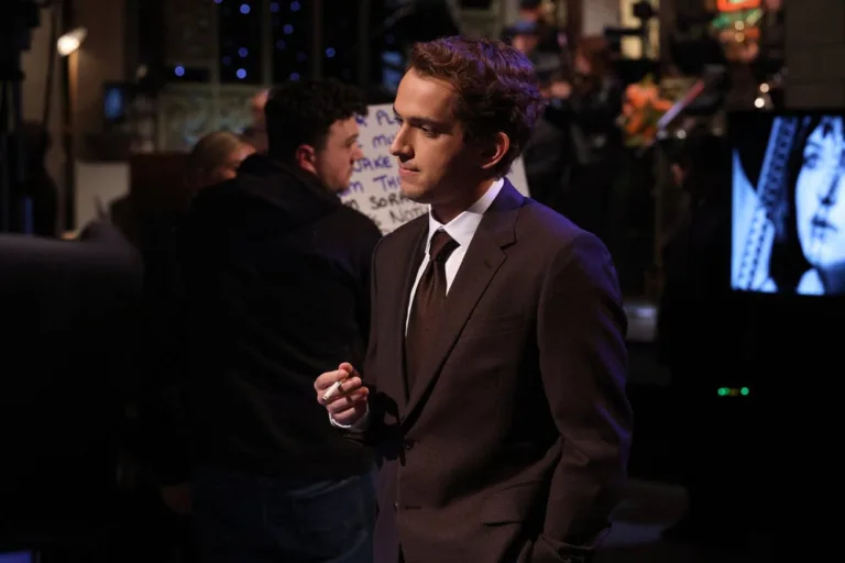 SATURDAY NIGHT LIVE -- Episode 1906 -- Pictured: Andrew Dismukes during the "Amazing Tales of Truth: Hospitals" sketch on Saturday, October 3, 2026 -- (Photo by: Will Heath/NBC)