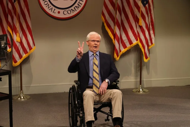 SATURDAY NIGHT LIVE -- Episode 1906 -- Pictured: Mikey Day as Mitch McConnell during the "Midterm Ads Cold Open" on Saturday, October 3, 2026 -- (Photo by: Will Heath/NBC)