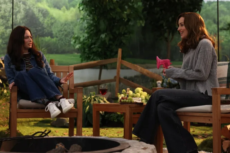 SATURDAY NIGHT LIVE -- Episode 1906 -- Pictured: (l-r) Sarah Sherman and Dakota Johnson during the "Guns for Women" sketch on Saturday, October 3, 2026 -- (Photo by: Cayden Reich/NBC)