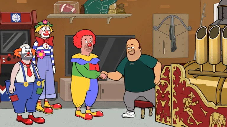 Universal Basic Guys Season 3 Episode 2 - Mark learns to play a new instrument. Tammy confronts her fear of clowns in the all-new "La Gloire Du Bouffon" episode of UNIVERSAL BASIC GUYS airing Sunday, Oct 4 9:02-9:31 PM ET/PT on FOX. (UBG-302)