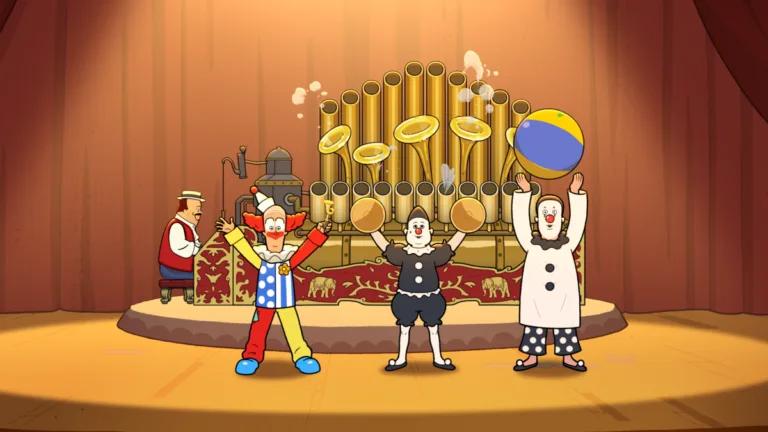 Mark learns to play a new instrument. Tammy confronts her fear of clowns in the all-new "La Gloire Du Bouffon" episode of UNIVERSAL BASIC GUYS airing Sunday, Oct 4 9:02-9:31 PM ET/PT on FOX. (UBG-302)