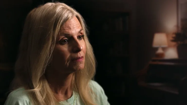 “Betsy Faria” – When church-going mother Betsy Faria is found stabbed to death in her quiet Missouri home, police initially suspect suicide … she’d tried it before. But multiple stab wounds and the surrounding evidence point to her husband. It seems like an open-and-shut case: trial, conviction, done. But then, more dead bodies and strange twists lead back to Betsy’s murder … unraveling a story everyone thought they understood. The second season of HARLAN COBEN’S FINAL TWIST premieres Monday, Oct. 5 (10:00-11:00 PM, ET/PT) on the CBS Television Network, and streaming on Paramount+ (live and on-demand for Paramount+ Premium plan subscribers, or on-demand for Paramount+ Essential subscribers the day after the episode airs)*. Photo: Credit: CBS ©2023 CBS Broadcasting, Inc. All Rights Reserved. Highest quality screengrab available.