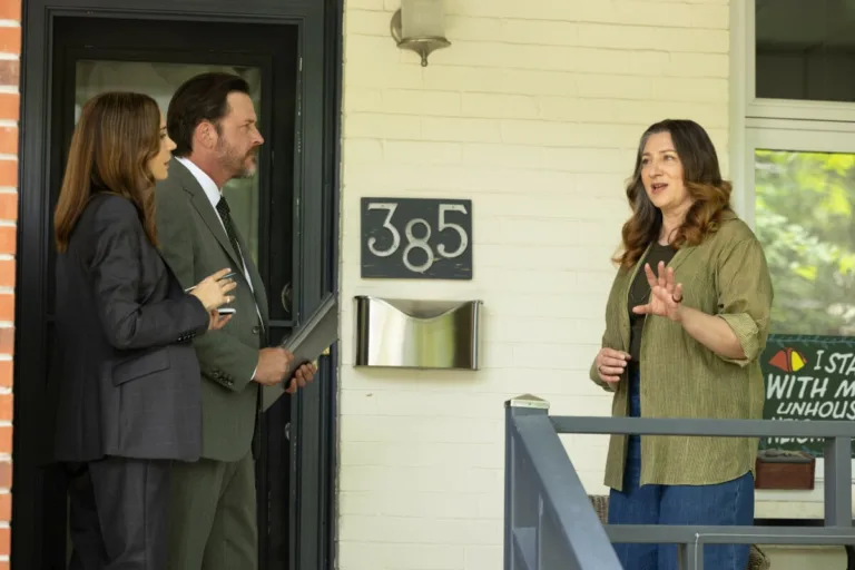 Law & Order Toronto: Criminal Intent Season 2 Episode 1 -- “White Squirrel City” - Pictured: Aden Young as Detective Sergeant Henry Graff and Kathleen Munroe as Detective Sergeant Frankie Bateman -- Photo Credit: Darren Goldstein -- © 2026 All Rights Reserved.
