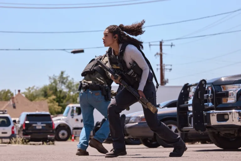 "End of Watch" - Coverage of the CBS Original Series MARSHALS, season 2, scheduled to air on the CBS Television Network and streaming on Paramount+. Pictured: Ash Santos as Andrea Cruz. Photo: Matthias Clamer/CBS ©2026 CBS Broadcasting, Inc. All Rights Reserved.