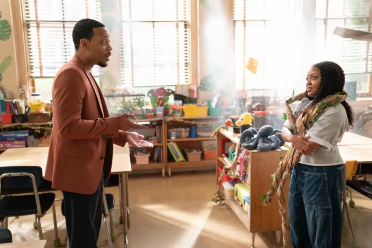 ABBOTT ELEMENTARY - “Jungle Classroom” - Gregory and Ava adjust to a new dynamic, while Barbara turns to Jacob for help. Meanwhile, Janine gives her classroom a makeover, and Melissa works to win hers back. WEDNESDAY, OCT. 7 (8:31-9:02 p.m. EDT) on ABC. (Disney/Gilles Mingasson) 
TYLER JAMES WILLIAMS, QUINTA BRUNSON