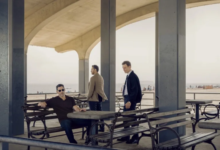 "Dead Drop" -- CBS Original Series CIA, scheduled to air on Monday, Oct. 12 (9:00-10:00 PM, ET/PT), on the CBS Television Network.  Pictured (L-R): Tom Ellis as CIA Case Officer Colin Glass, Gene Farber as Viktor Molotov, and Nick Gehlfuss as Special Agent Bill Goodman. Photo: Mark Schafer/CBS ©2026 CBS Broadcasting, Inc. All Rights Reserved.
