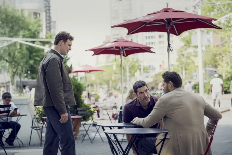 "Dead Drop" -- CBS Original Series CIA, scheduled to air on Monday, Oct. 12 (9:00-10:00 PM, ET/PT), on the CBS Television Network.  Pictured (L-R): Nick Gehlfuss as Special Agent Bill Goodman and Tom Ellis as CIA Case Officer Colin Glass. Photo: Mark Schafer/CBS ©2026 CBS Broadcasting, Inc. All Rights Reserved.