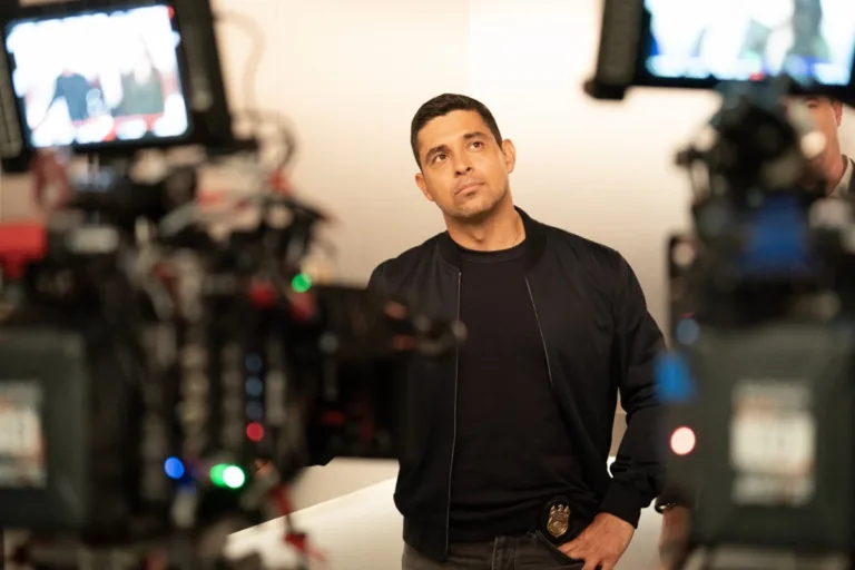 NCIS Season 24 Episode 2 Clean Slate Behind The Scenes - “Clean Slate” - CBS Original Series NCIS, Scheduled to air on Tuesday, Oct. 13 (8:00-9:00 PM ET/PT). Pictured (L-R): Wilmer Valderrama as Nick Torres Photo: Erik Voake/CBS. © 2026 CBS Broadcasting Inc. All Rights Reserved.