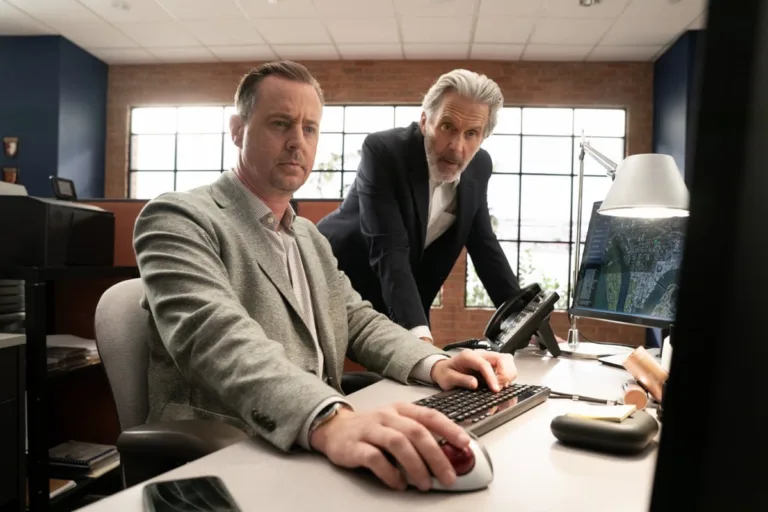 NCIS Season 24 Episode 2 “Clean Slate” - CBS Original Series NCIS, Scheduled to air on Tuesday, Oct. 13 (8:00-9:00 PM ET/PT). Pictured (L-R): Sean Murray as Timothy McGee, Gary Cole as Alden Parker Photo: Erik Voake/CBS. © 2026 CBS Broadcasting Inc. All Rights Reserved.