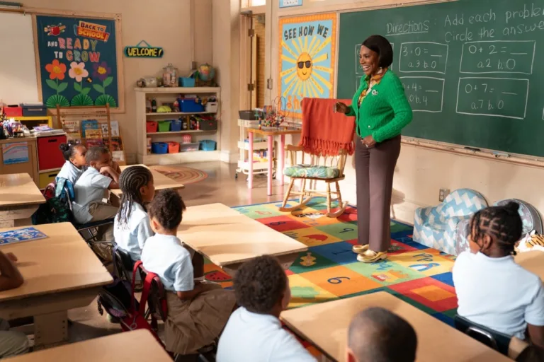 ABBOTT ELEMENTARY Season 6 Episode 2 - “Check-Ins” - Gregory juggles the demands of his two roles, while Jacob and Melissa struggle to compromise. Meanwhile, Barbara manages a delicate situation with a student, and Janine checks in with Courtney. WEDNESDAY, OCT. 14 (8:30-9:02 p.m. EDT) on ABC. (Disney/Gilles Mingasson) 
SHERYL LEE RALPH