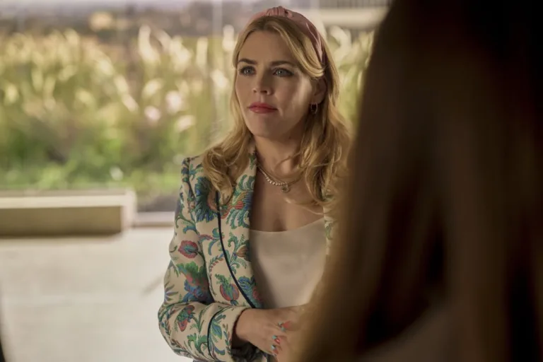 Cupertino Season 1 Episode 2 "Vik & Bo" -- Coverage of the CBS Original Series CUPERTINO, scheduled to air on the CBS Television Network. Pictured: Busy Philipps as Natalia Boutella. Photo: Elizabeth Fisher/CBS ©2026 CBS Broadcasting, Inc. All Rights Reserved.