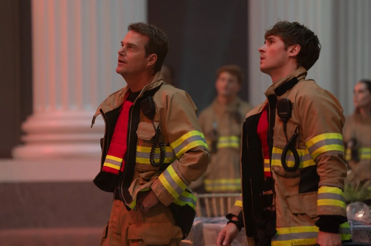 9-1-1: NASHVILLE Season 2 Episode 1- “Going Rogue” - The 113 responds to a museum overrun by murder hornets, while newcomer Det. Rogue Kelly investigates a series of ominous crimes of biblical proportions. Blythe and Dixie face the consequences of their brawl, and Don pays a price too. THURSDAY, OCT. 15 (9:00-10:00 p.m. EDT) on ABC. (Disney/Connie Chornuk) CHRIS O'DONNELL, MICHAEL PROVOST