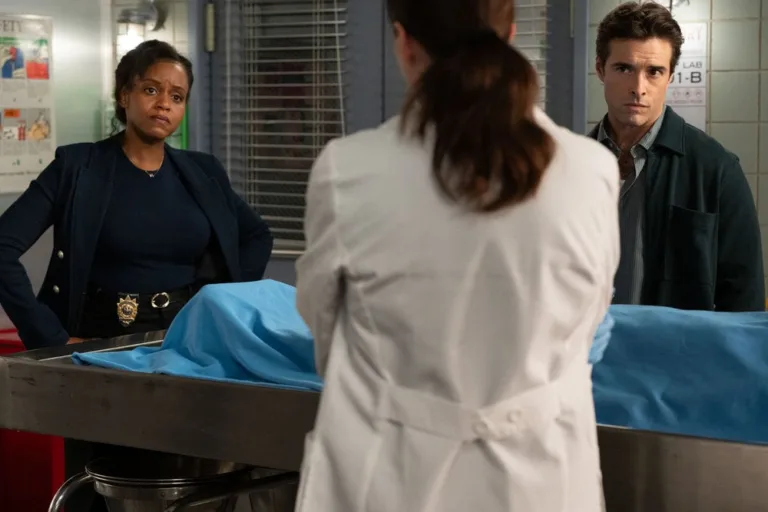 LAW & ORDER: SPECIAL VICTIMS UNIT -- "Midway" Episode 28002 -- Pictured: (l-r) Aimé Donna Kelly as Capt. Renee Curry, Corey Cott as Det. Jake Griffin -- (Photo by: Virginia Sherwood/NBC)