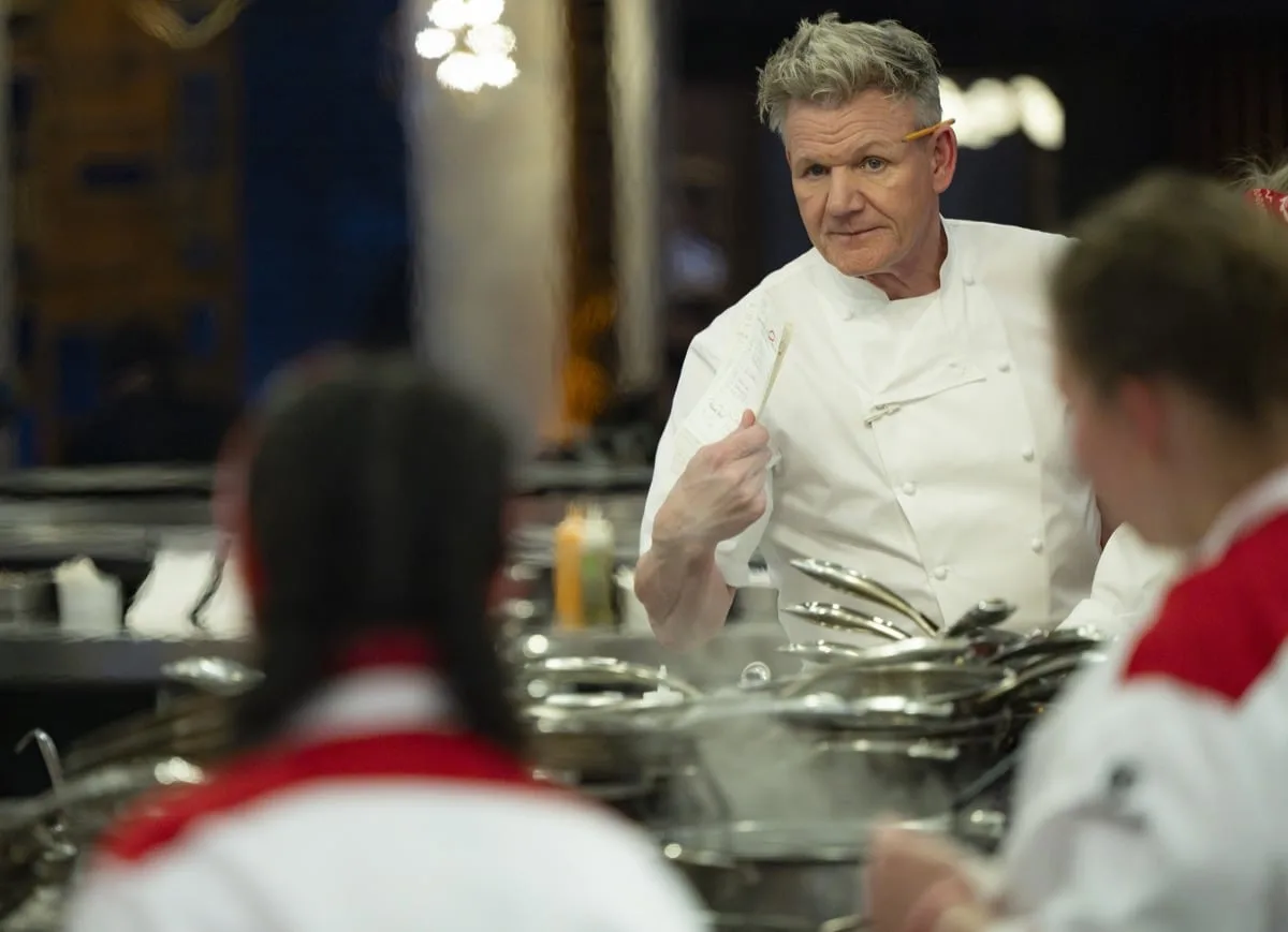 HELL'S KITCHEN Season 25 Episode 4 : Gordon Ramsay in the "Hell’s Kitchen University " episode of HELL’S KITCHEN airing Thursday, October 15 (8:00- 9:01PM ET/PT) on FOX. CR: Jeff Neira / FOX. ©2026 FOX Media LLC.
