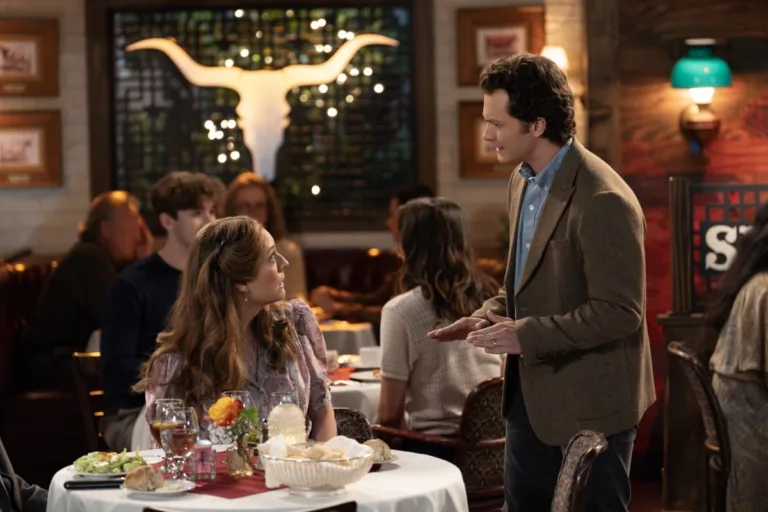 “A Serious Journalist and Your Brain on Drugs” – CBS Original Series GEORGIE & MANDY’S FIRST MARRIAGE, Scheduled to air on Thursday, October 15th (8:00-8:31 PM, ET/PT) on the CBS Television Network. Pictured (L-R): Zoe Perry as Mary, Montana Jordan as Georgie Photo: Troy Harvey/CBS/Warner Bros. © 2026 CBS Broadcasting Inc. All Rights Reserved.