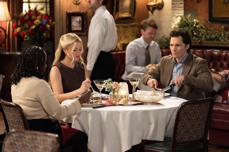 “A Serious Journalist and Your Brain on Drugs” – CBS Original Series GEORGIE & MANDY’S FIRST MARRIAGE, Scheduled to air on Thursday, October 15th (8:00-8:31 PM, ET/PT) on the CBS Television Network. Pictured (L-R): Yolanda Snowball as Rose, Emily Osment as Mandy, Montana Jordan as Georgie Photo: Troy Harvey/CBS/Warner Bros. © 2026 CBS Broadcasting Inc. All Rights Reserved.