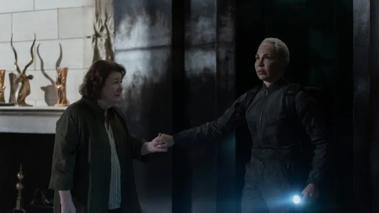 Margo Martindale and Amanda Brugel in "Dark Matter," now streaming on Apple TV.