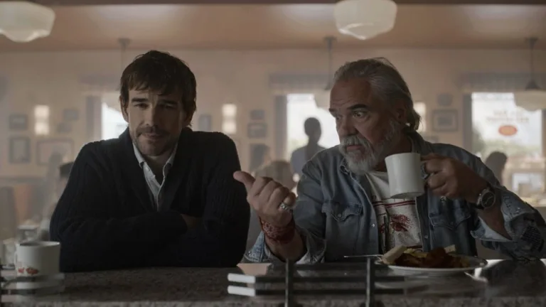 Sheriff Country Season 2 Episode 2 - “Family Trust” -- CBS Original Series Sheriff Country, scheduled to air on Friday, Oct. 16 (8:00-9:00 PM, ET/PT), on the CBS Television Network. Pictured (L-R): Christopher Gorham as Travis and W. Earl Brown as Wes Fox. Photo: CBS ©2026 CBS Broadcasting, Inc. All Rights Reserved. Highest quality screengrab available.