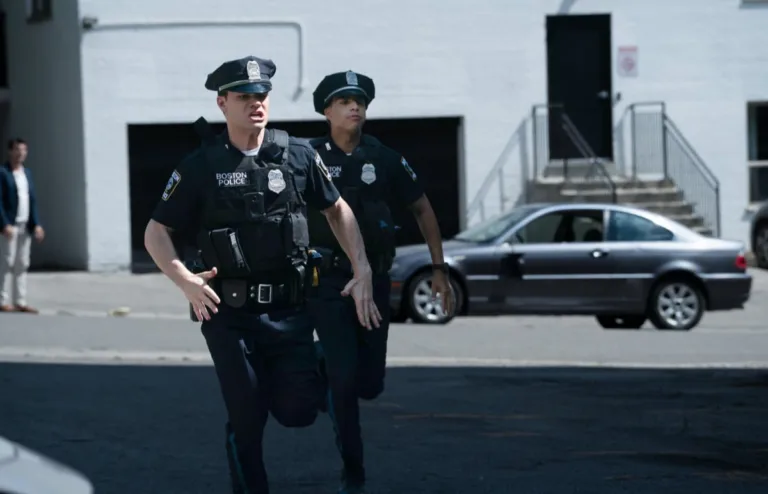 "Ripple Effect " -- Coverage of the CBS Original Series Boston Blue, scheduled to air on the CBS Television Network. Pictured (L-R): Mika Amonsen as Sean Reagan; Marcus Scribner as Jonah Silver Photo: Ian Watson/CBS ©2026 CBS Broadcasting, Inc. All Rights Reserved.