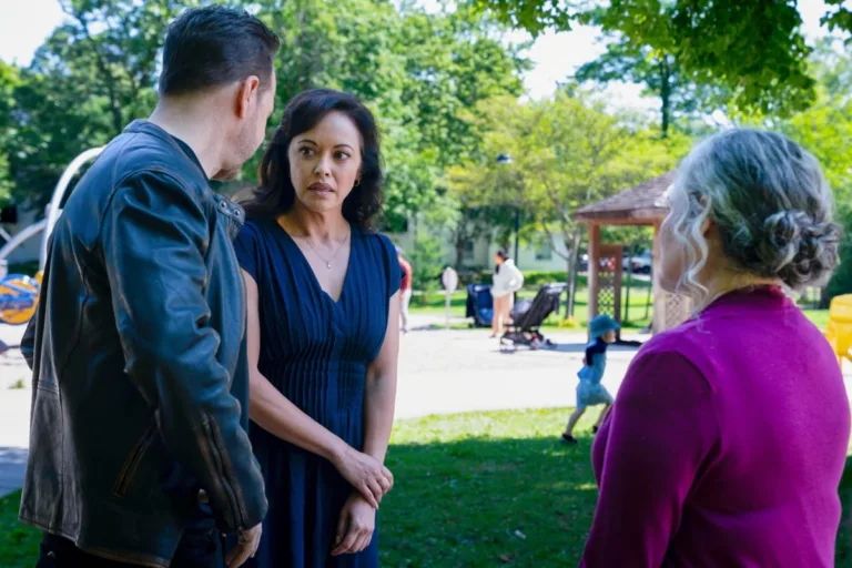 Boston Blue Season 2 Episode 2 -"Ripple Effect " -- Coverage of the CBS Original Series Boston Blue, scheduled to air on the CBS Television Network. Pictured (L-R): Donnie Wahlberg as Danny Reagan, Marisa Ramirez as Maria Baez, and Sandra Flores as Dania Marquez Photo: Ian Watson/CBS ©2026 CBS Broadcasting, Inc. All Rights Reserved.