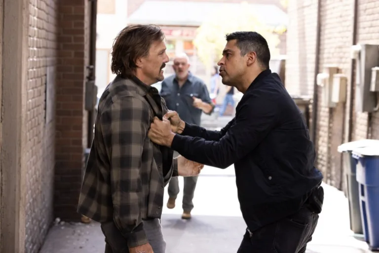 "Sleeping Dogs" -- Coverage of the CBS Original Series NCIS, scheduled to air on the CBS Television Network. Pictured (L to R): Lucius Baybak as Michael “Mickey” Fallon, Mike O’Malley as Walt Keller, Wilmer Valderrama as Nicholas “Nick” Torres. Photo: Sonja Flemming/CBS ©2026 CBS Broadcasting, Inc. All Rights Reserved.