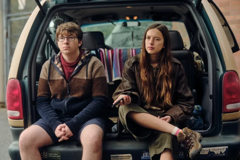 PHONY Season 1 Episode 1 - “Pilot” - Sonny awakens from a car accident to find his mom, Ellen, looks slightly different. (Disney/David Astorga)
COLTER LEE, GRACE BRENNAN