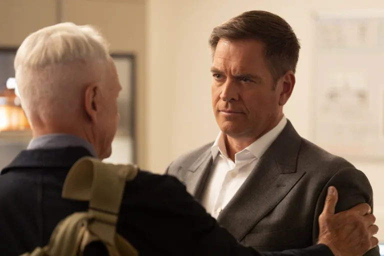 "Return of the Mack" -- Coverage of the CBS Original Series NCIS: Origins, scheduled to air Tuesday, Oct. 20 (10:00 PM, ET/PT) on the CBS Television Network.    Pictured (L to R):  Mark Harmon as Leroy Jethro Gibbs, Michael Weatherly as Tony DiNozzo. Photo: Robert Voets/CBS ©2026 CBS Broadcasting, Inc. All Rights Reserved.