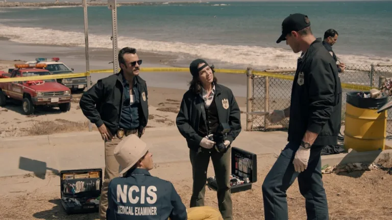 "Return of the Mack" -- Coverage of the CBS Original Series NCIS: Origins, scheduled to air Tuesday, Oct. 20 (10:00 PM, ET/PT) on the CBS Television Network.    Pictured: Kyle Schmid as Mike Franks, Mariel Molino as Cecilia “Lala” Dominguez, Adam Campbell as Ducky, Austin Stowell as Leroy Jethro Gibbs. ©2026 CBS Broadcasting, Inc. All Rights Reserved.