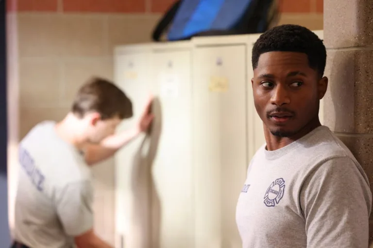 CHICAGO FIRE -- "Take The Hit" Episode 1503 -- Pictured: Da'Vinchi as Marcus Burke -- (Photo by: George Burns Jr/NBC)