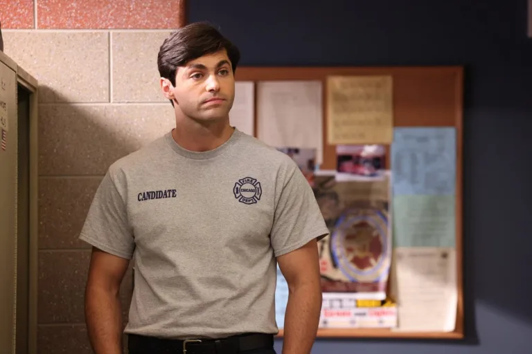 CHICAGO FIRE Season 15 Episode 3 -- "Take The Hit" Episode 1503 -- Pictured: Matthew Daddario as McCaffrey -- (Photo by: George Burns Jr/NBC)