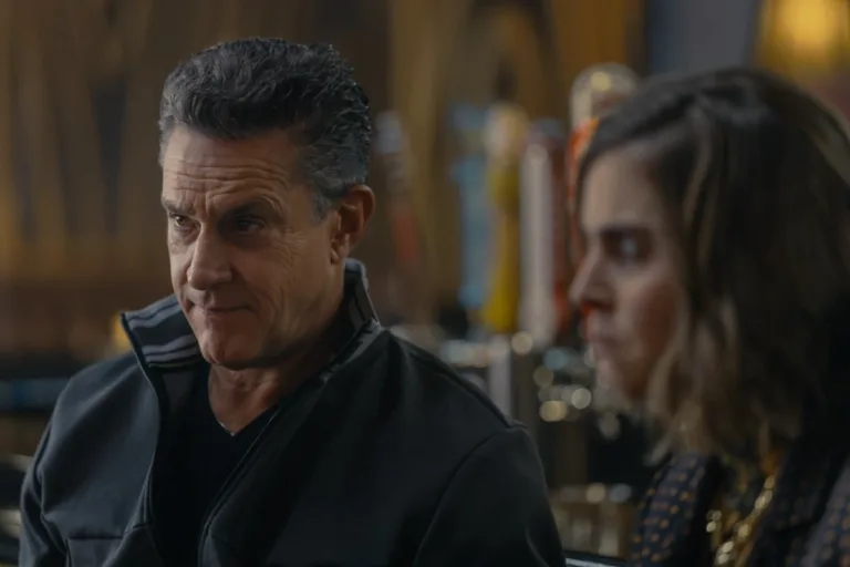 Tulsa King Season 4 Episode 2 Blind Rooster - (L-R): Chris Caldovino as Goodie and McKenna Quigley Harrington as Grace in Tulsa King, episode 2, season 4, streaming on Paramount+, 2026. Photo Credit: Steve Swisher/Paramount+