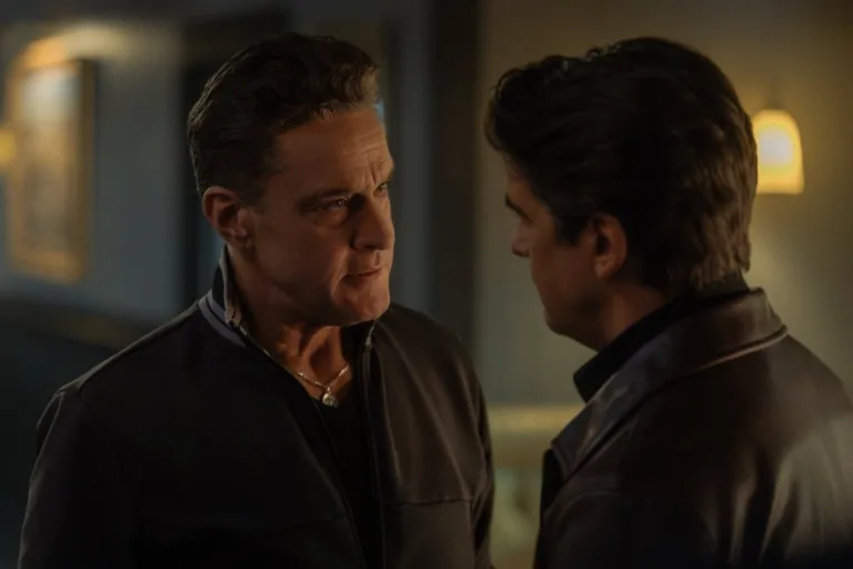 (L-R): Chris Caldovino as Goodie and Vincent Piazza as Vince in Tulsa King, episode 2, season 4, streaming on Paramount+, 2026. Photo Credit: Steve Swisher/Paramount+