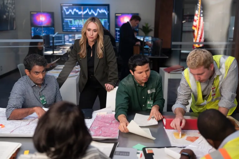 9-1-1 Season 10 Episode 2 - “Fire in the Hole” - As lava takes over Los Angeles, the 118 works to evacuate scared and trapped citizens. Meanwhile, Athena runs into a familiar face as she searches for a way out of a collapsed tunnel, and Maddie is forced to make an impossible decision. THURSDAY, OCT. 22 (8:00-9:00 p.m. EDT) on ABC. (Disney/Christopher Willard) 
SANJAY RAO, JENNIFER LOVE HEWITT