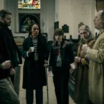 Slow Horses Season 6 Episode 6 Christopher Chung, Jack Lowden, Rosalind Eleazar, Aimee-Ffion Edwards, Saskia Reeves and Sir Gary Oldman in "Slow Horses," now streaming on Apple TV.