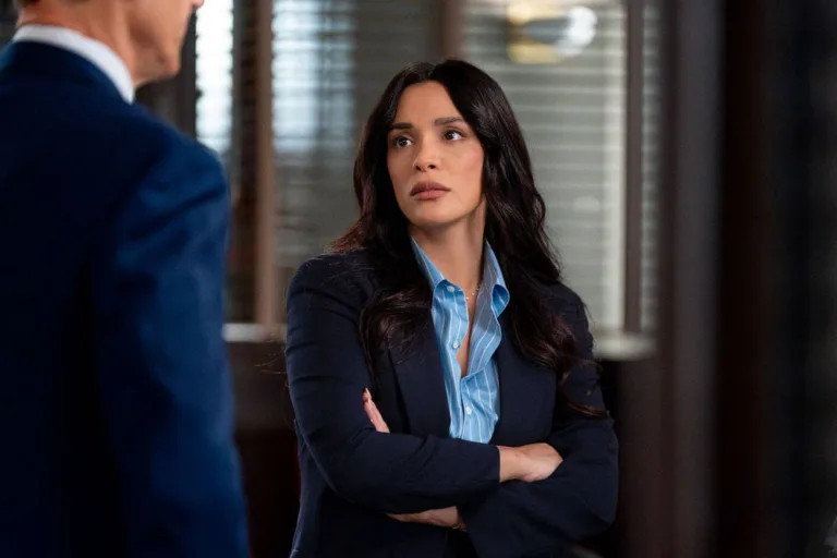 Law & Order Season 26 Episode 3-- "Bad News" Episode 26003 -- Pictured: Odelya Halevi as A.D.A. Samantha Maroun -- (Photo by: Ralph Bavaro/NBC)