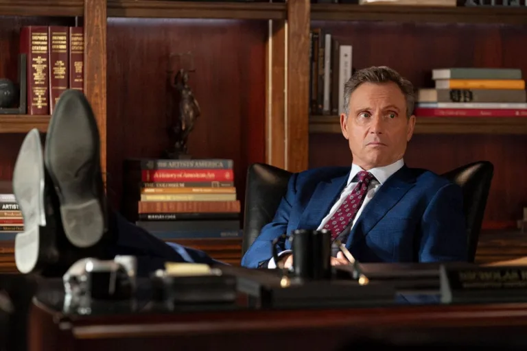 Law & Order Season 26 Episode 3 -- "Bad News" Episode 26003 -- Pictured: Tony Goldwyn as D.A. Nicholas Baxter -- (Photo by: Ralph Bavaro/NBC)