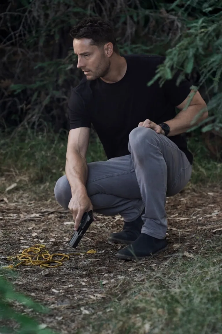 Tracker Season 4 Episode 4 - "Purification" -- Coverage of the CBS Original Series Tracker, scheduled to air on the CBS Television Network.   Pictured:  Justin Hartley as Colter Shaw  Photo: Robert Voets/CBS ©2026 CBS Broadcasting, Inc. All Rights Reserved.