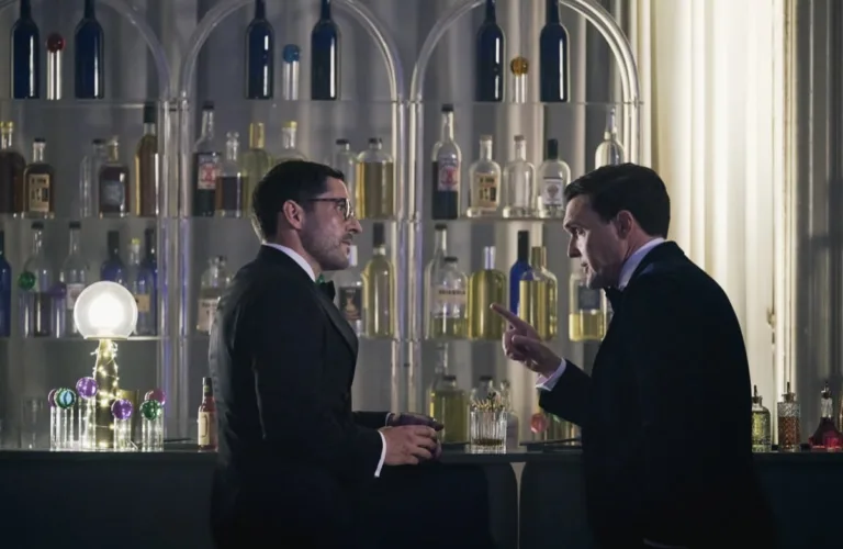 CIA Season 2 Episode 4 - "Black Tie Optional" -- CBS Original Series CIA, scheduled to air on Monday, Oct. 26 (9:00-10:00 PM, ET/PT), on the CBS Television Network.  Pictured (L-R): Tom Ellis as CIA Case Officer Colin Glass and Owain Yeoman as Evan Dupont. Photo: Mark Schafer/CBS ©2026 CBS Broadcasting, Inc. All Rights Reserved.