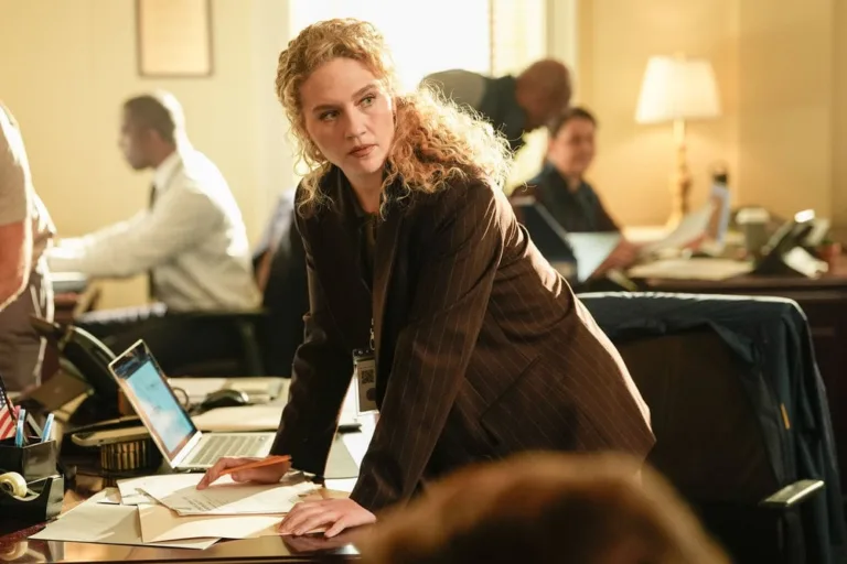 LINE OF FIRE -- "Cabin Pressure" Episode 106 -- Pictured: Kat Cunning as Clare Hollingsworth, -- (Photo by: Spencer Pazer/NBC)