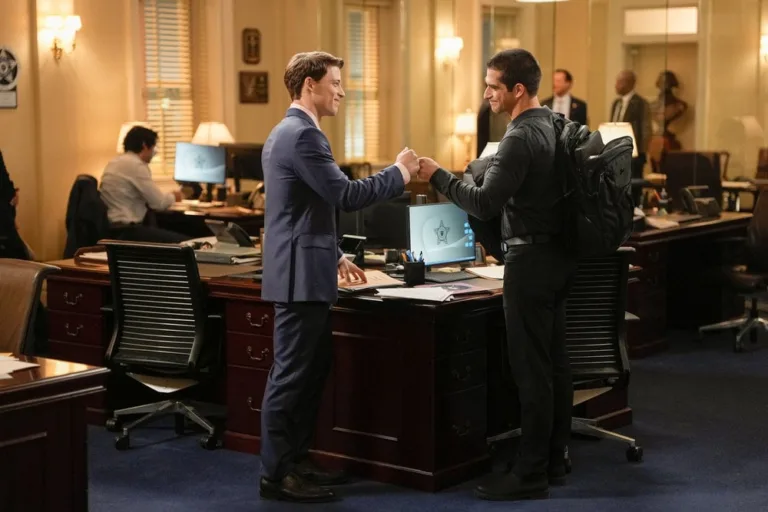 LINE OF FIRE -- "Cabin Pressure" Episode 106 -- Pictured: (l-r) Taylor Bloom as Russ Hollingsworth, Tyler Posey as Brandon Hayes -- (Photo by: Spencer Pazer/NBC)