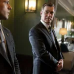Line of Fire Season 1 Episode 6 -- "Cabin Pressure" Episode 106 -- Pictured: (l-r) Tommy O'Brien as Mike Jr. "Micah" Hollingsworth, Peter Krause as Mike Hollingsworth -- (Photo by: Ralph Bavaro/NBC)