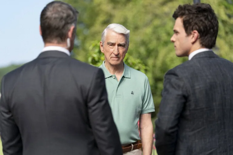 LINE OF FIRE -- "Cabin Pressure" Episode 106 -- Pictured: Sam Waterston as Former President Thomas Barnes -- (Photo by: Ralph Bavaro/NBC)