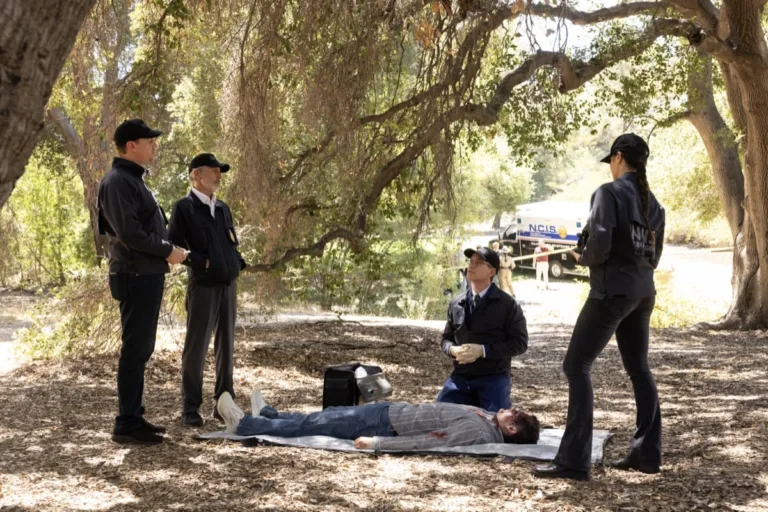 "Like and Subscribe" -- Coverage of the CBS Original Series NCIS, scheduled to air Tuesday, Oct. 27 (8:00-9:00 PM, ET/PT) on the CBS Television Network. Pictured (L to R): Sean Murray as Timothy McGee, Gary Cole as Alden Parker, Brian Dietzen as Jimmy Palmer, Katrina Law as Jessica Knight. Photo: Sonja Flemming/CBS ©2026 CBS Broadcasting, Inc. All Rights Reserved.
