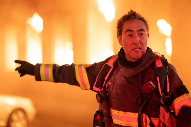 9-1-1 Season 10 Episode 3 : “Streets of Fire” - In the wake of the volcanic eruption, Maddie and the 118 race to divert a river of lava before it consumes a packed hospital. Athena, still trapped underground, faces a massive obstacle that cuts her off from any chance of calling for help. THURSDAY, OCT. 29 (8:00-9:00 p.m. EDT) on ABC. (Disney/Christopher Willard) 
KENNETH CHOI