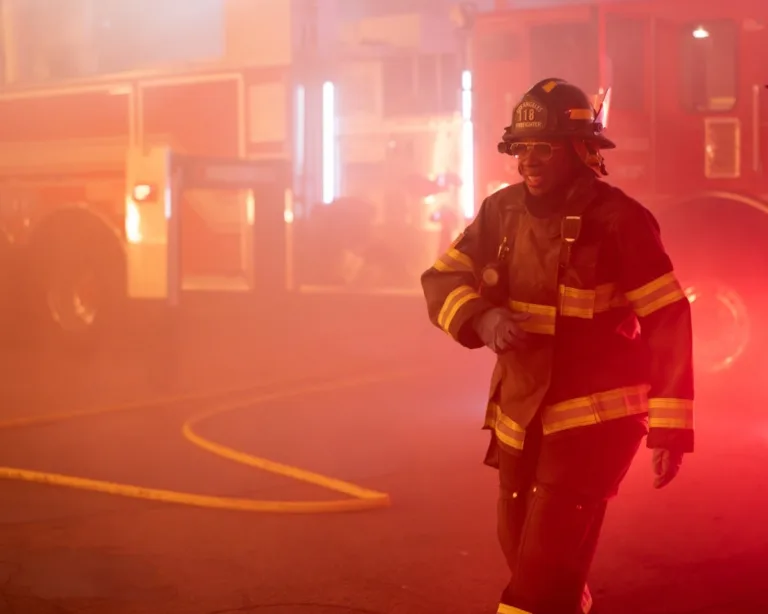 9-1-1: “Streets of Fire” - In the wake of the volcanic eruption, Maddie and the 118 race to divert a river of lava before it consumes a packed hospital. Athena, still trapped underground, faces a massive obstacle that cuts her off from any chance of calling for help. THURSDAY, OCT. 29 (8:00-9:00 p.m. EDT) on ABC. (Disney/Christopher Willard) 
AISHA HINDS