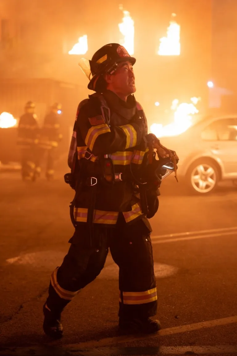 9-1-1: “Streets of Fire” - In the wake of the volcanic eruption, Maddie and the 118 race to divert a river of lava before it consumes a packed hospital. Athena, still trapped underground, faces a massive obstacle that cuts her off from any chance of calling for help. THURSDAY, OCT. 29 (8:00-9:00 p.m. EDT) on ABC. (Disney/Christopher Willard) 
KENNETH CHOI