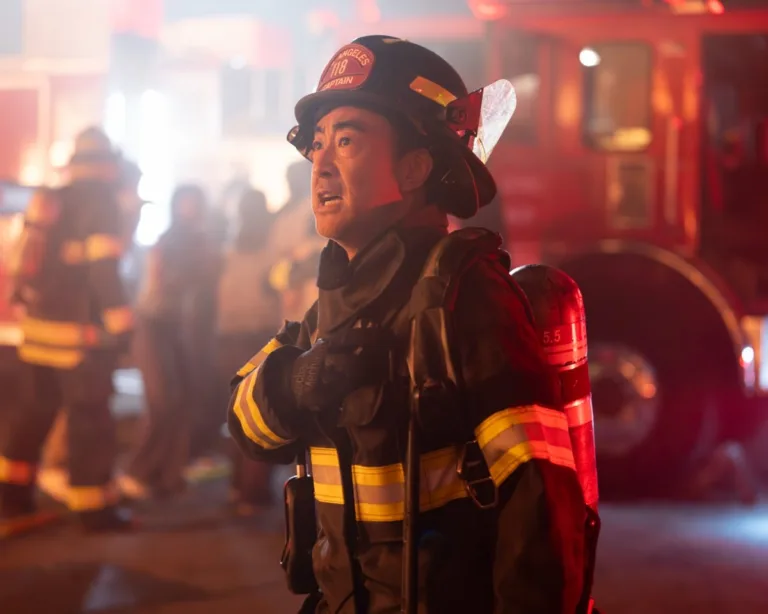 9-1-1: “Streets of Fire” - In the wake of the volcanic eruption, Maddie and the 118 race to divert a river of lava before it consumes a packed hospital. Athena, still trapped underground, faces a massive obstacle that cuts her off from any chance of calling for help. THURSDAY, OCT. 29 (8:00-9:00 p.m. EDT) on ABC. (Disney/Christopher Willard) 
KENNETH CHOI