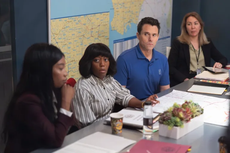 9-1-1 Season 10 Episode 3 : “Streets of Fire” - In the wake of the volcanic eruption, Maddie and the 118 race to divert a river of lava before it consumes a packed hospital. Athena, still trapped underground, faces a massive obstacle that cuts her off from any chance of calling for help. THURSDAY, OCT. 29 (8:00-9:00 p.m. EDT) on ABC. (Disney/Christopher Willard) 
ANGELA ALISE, BRYAN SAFI