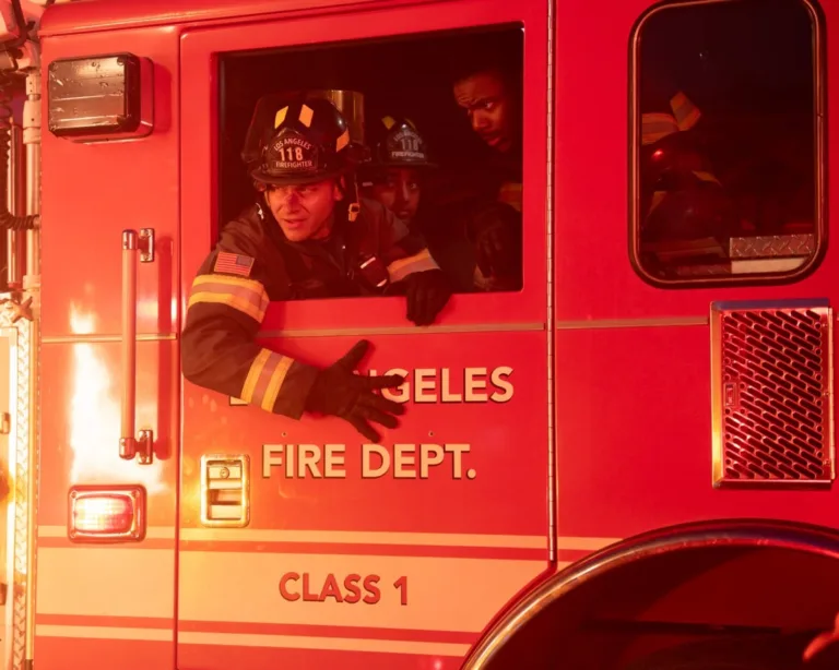 9-1-1: “Streets of Fire” - In the wake of the volcanic eruption, Maddie and the 118 race to divert a river of lava before it consumes a packed hospital. Athena, still trapped underground, faces a massive obstacle that cuts her off from any chance of calling for help. THURSDAY, OCT. 29 (8:00-9:00 p.m. EDT) on ABC. (Disney/Christopher Willard) 
OLIVER STARK, ANIRUDH PISHARODY, ELIJAH M. COOPER